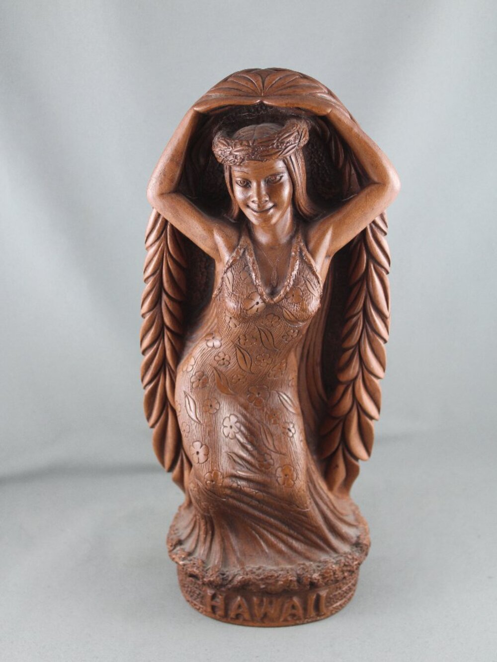 Vintage Coco Joe Figurine - Maile Laka with Tag - Made from Hapa Wood